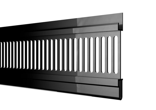 Grille de ventilation de toiture pour sous toit noir pvc L.3 m