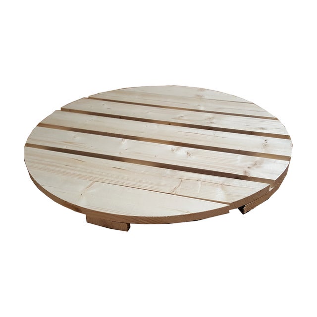Piano tavolo in abete di douglas grezzo 44 mm Ø 600 mm