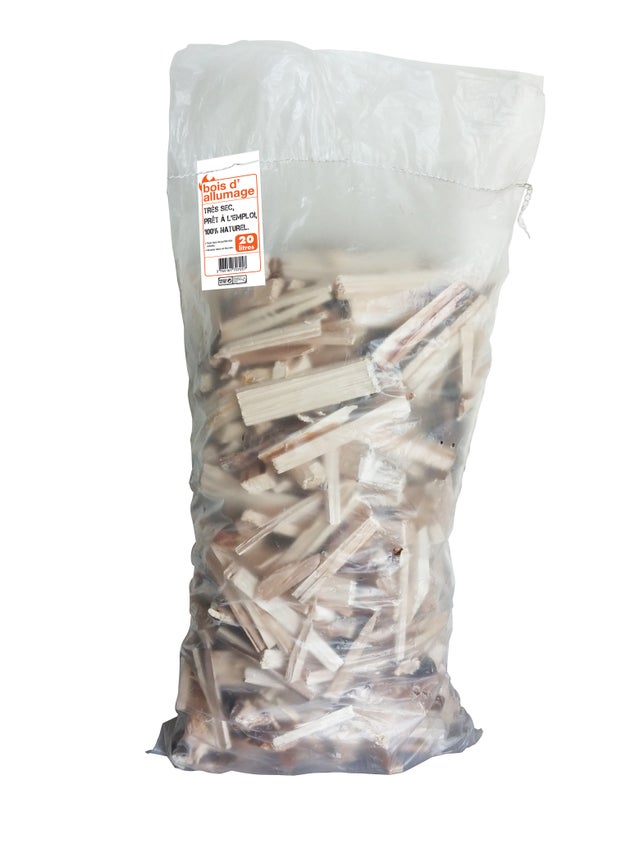 Bois d'allumage extra sec, sac 20 l