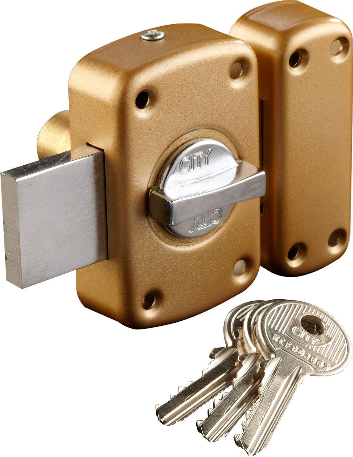 Verrou Rz Verrou CITY, L.45 mm ent.fix. 39 l.61 x h.95 mm | Leroy Merlin