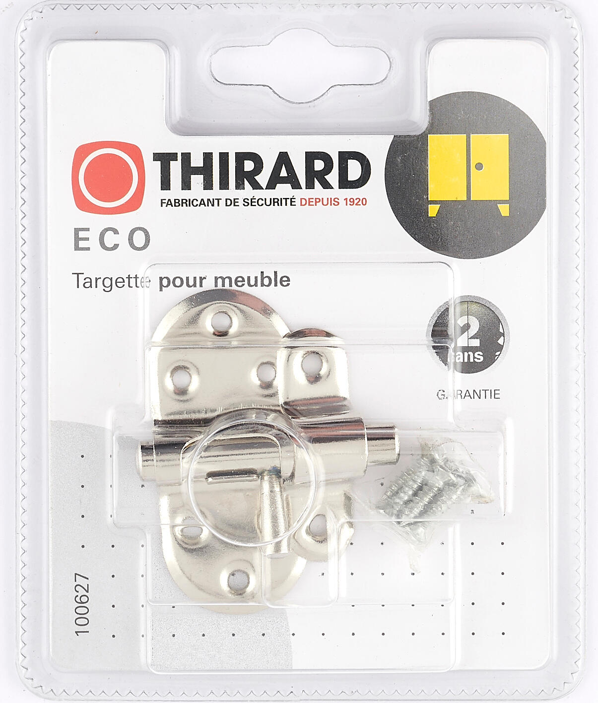 Verrou THIRARD, acier nickelé gris - 2