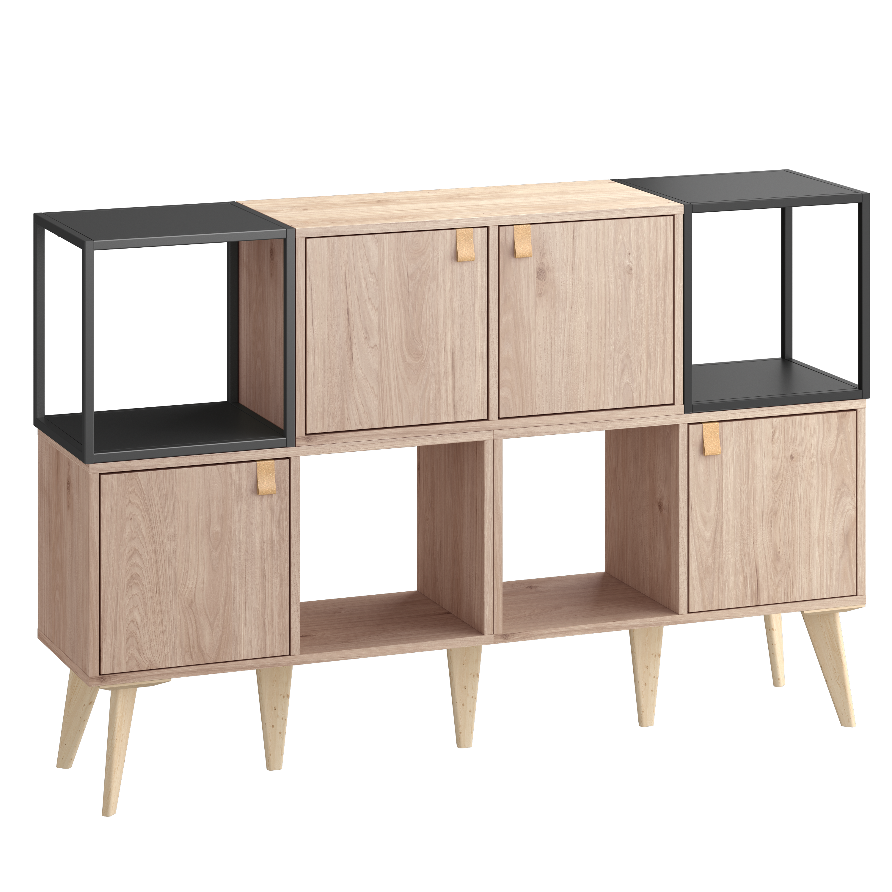 Estante de parede 2 cubos bege 36 x 31,7 x 70,5 cm Spaceo Kub - 10