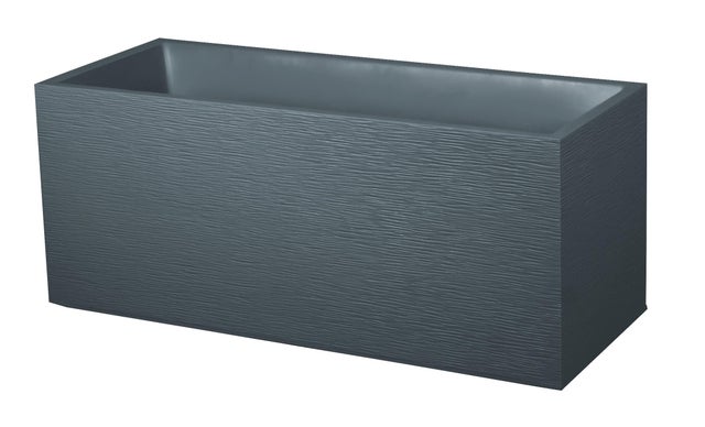 Jardinière plastique EDA L.99.5 x l.39 x H.43 cm anthracite