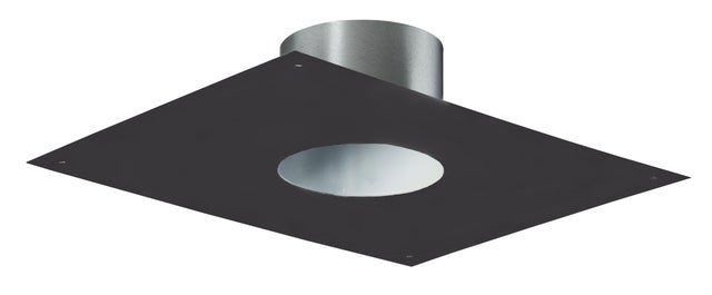 Plaque de finition 30x40 cm pour tubage POUJOULAT Diam.150 mm noir