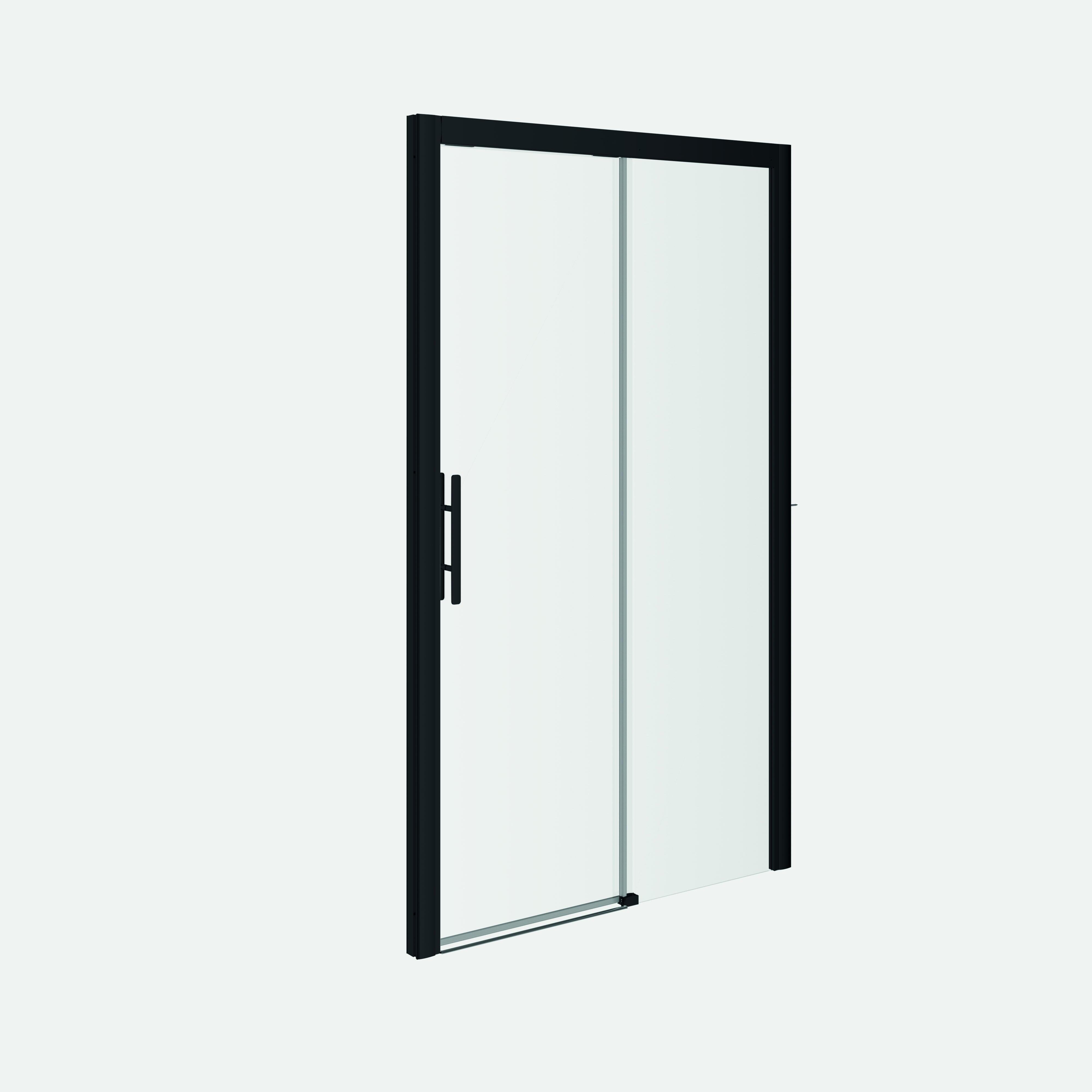 Paroi de douche coulissante verre transparent 150 cm, Adena - 4