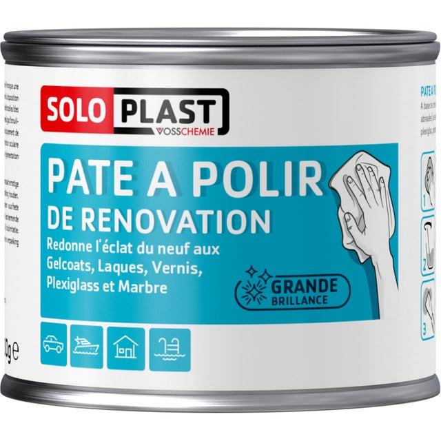 Pâte à polir de rénovation SOLOPLAST, 200 g