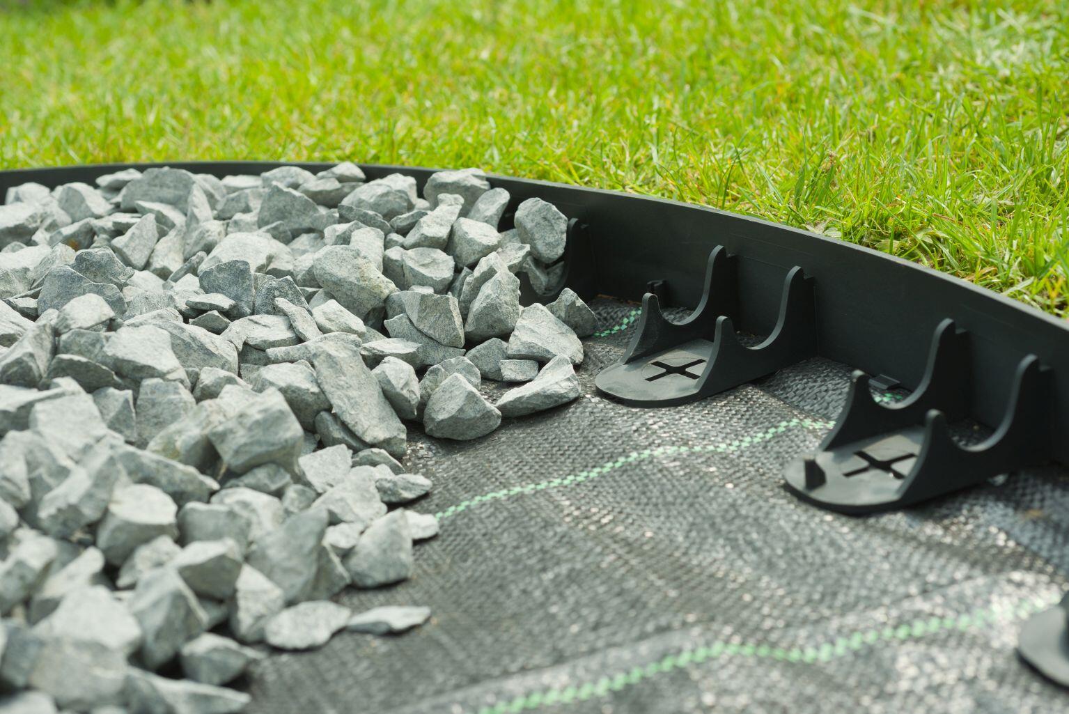 Bordure complet polypropylène noir, H.4.5 x L.400 cm - 2