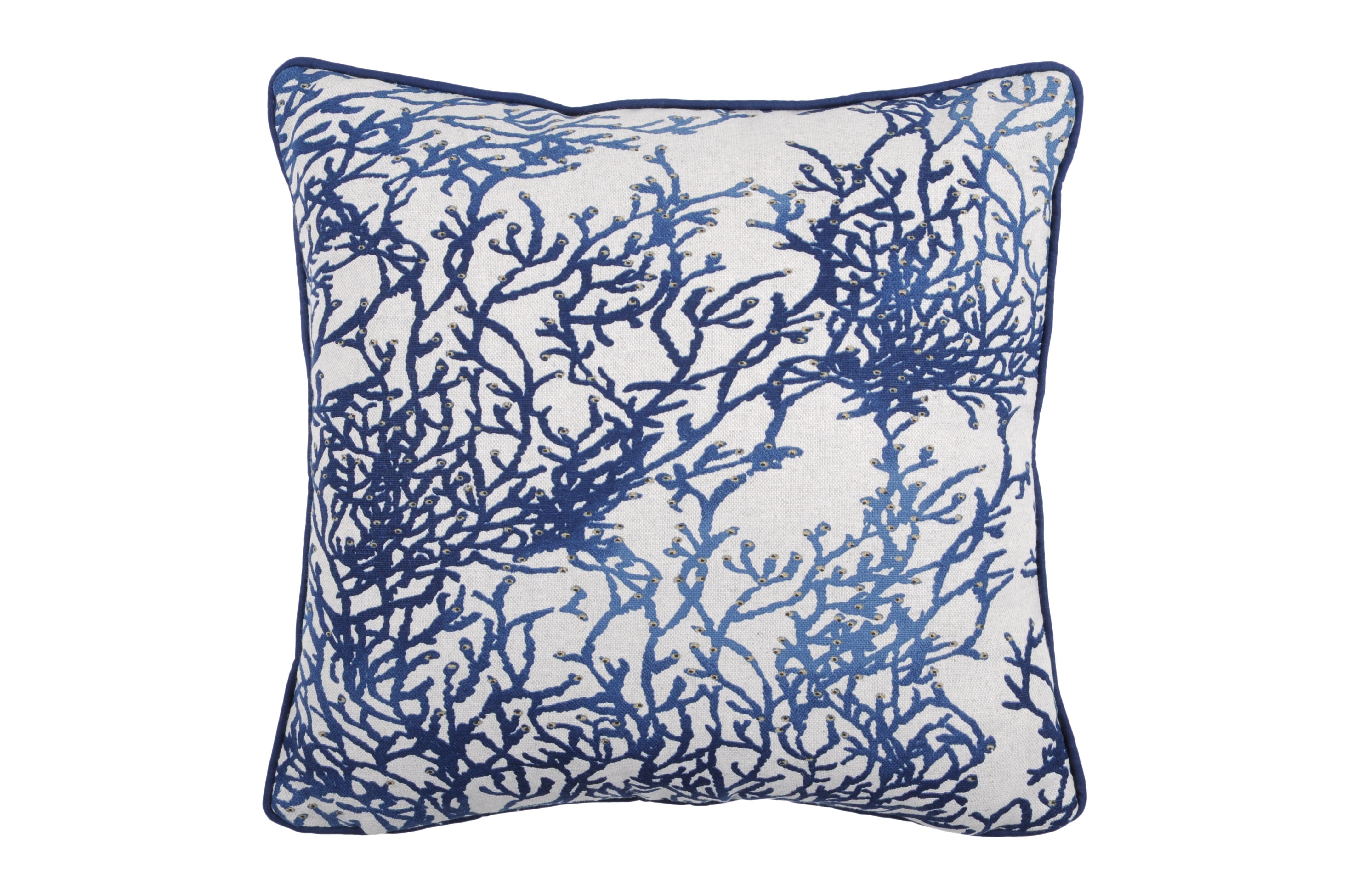 Coussin Calédonie polycoton, bleu l.40 x L.40 cm - 2