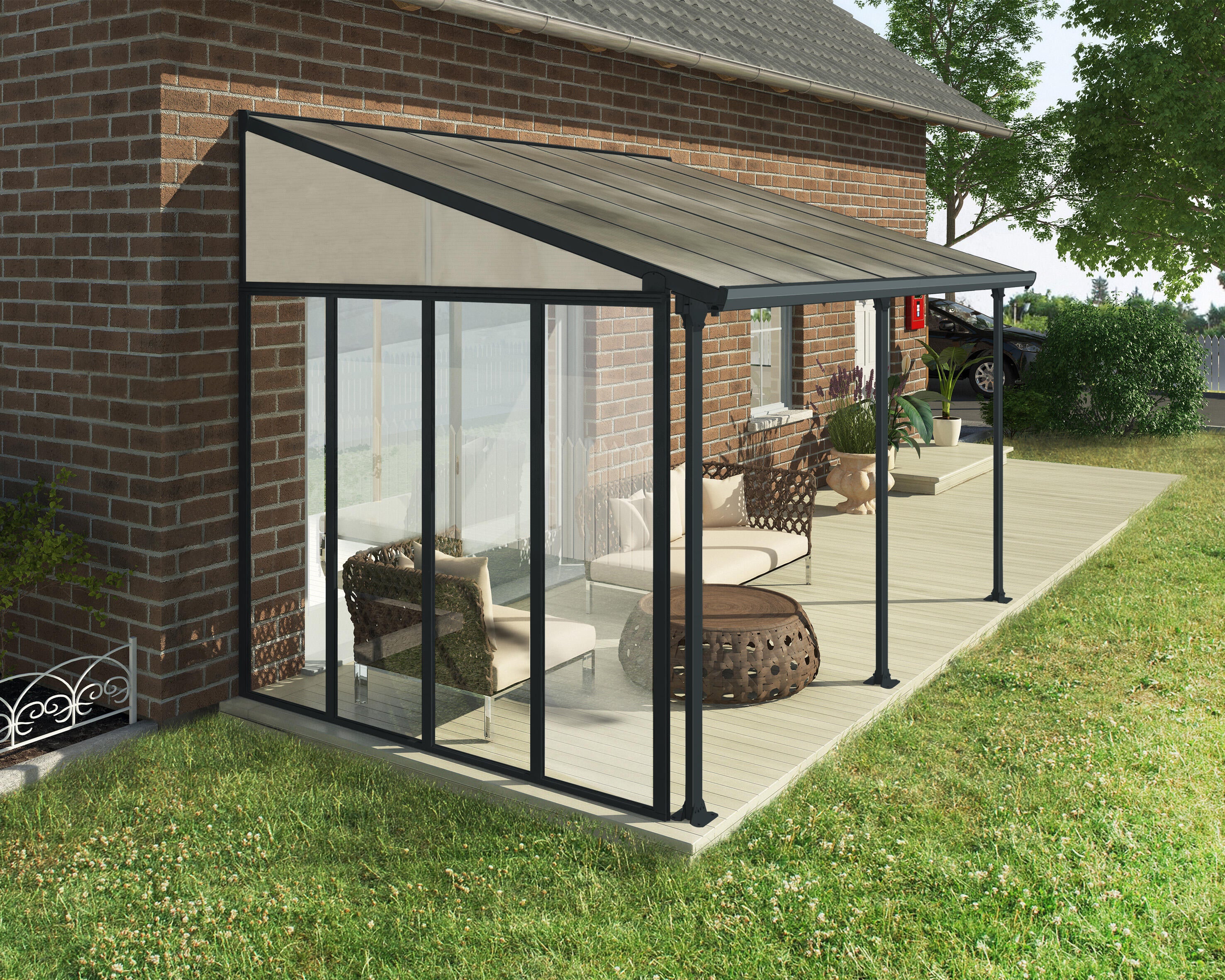 Panel de pérgola de acrílico 305x257xcm - 2