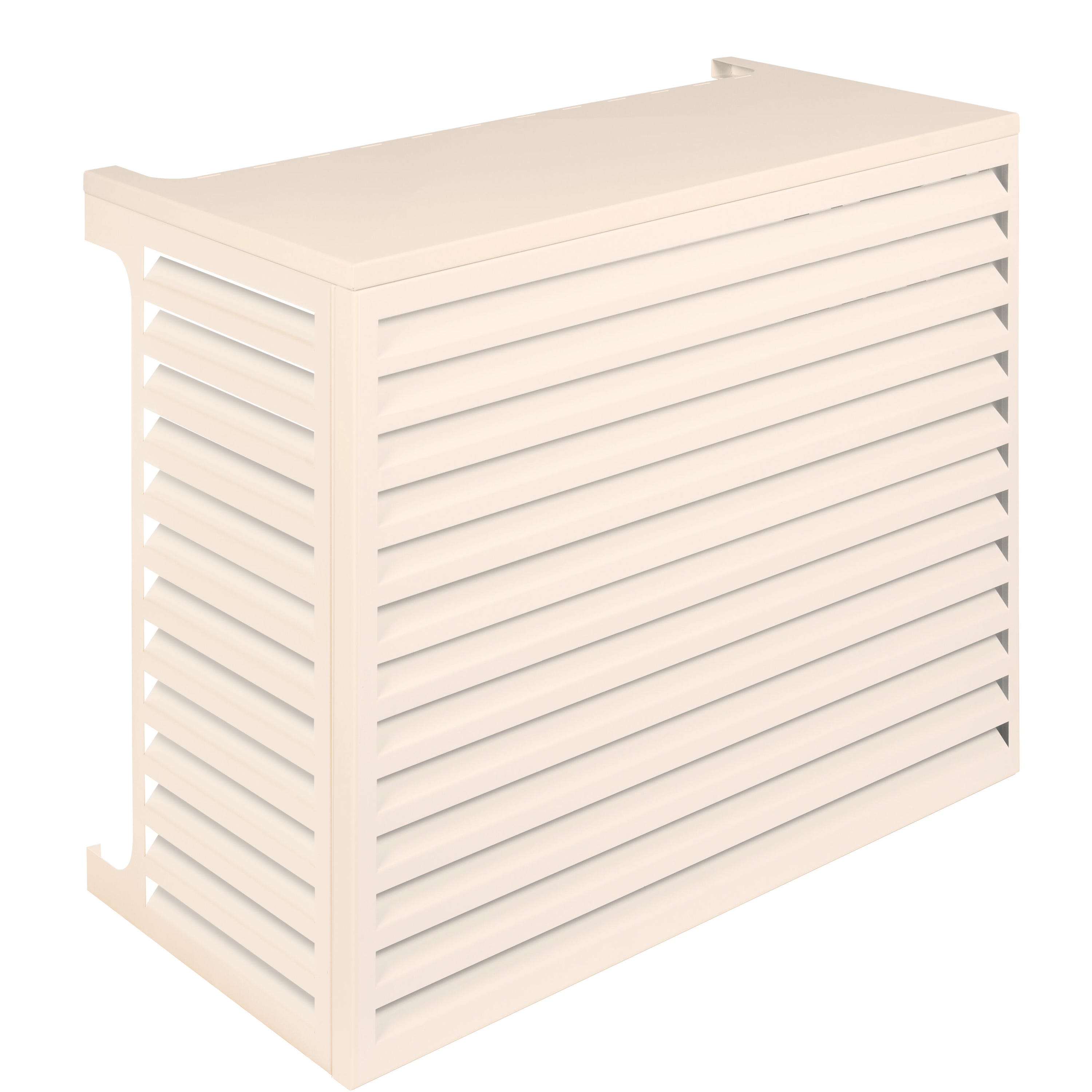 Cache Pour Climatiseur Extérieur ATOLE - H. 69 X L. 90 Cm, Blanc, Aluminium Thermolaqué