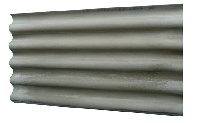 Plaque de couverture, ondulé , gris, l.92 x L.200 cm, Ep.6.5 mm