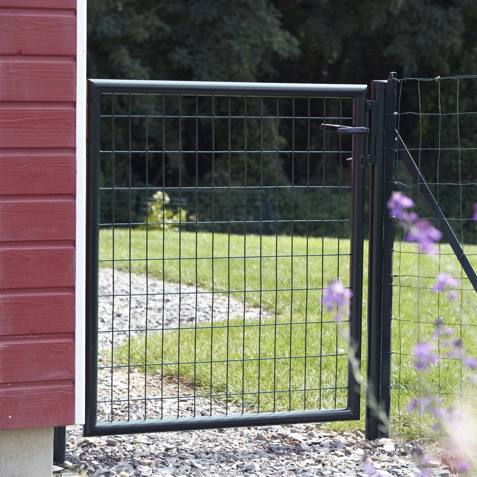 Portillon grillagé Eco gris, l.105x H.125 cm - 2