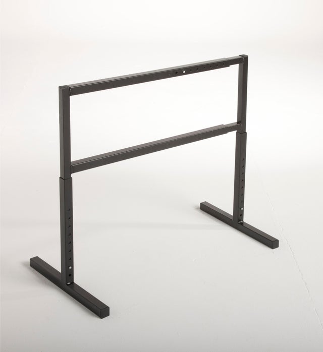 Tréteau acier français noir réglable Hector RODET, H.95 x l.72 cm