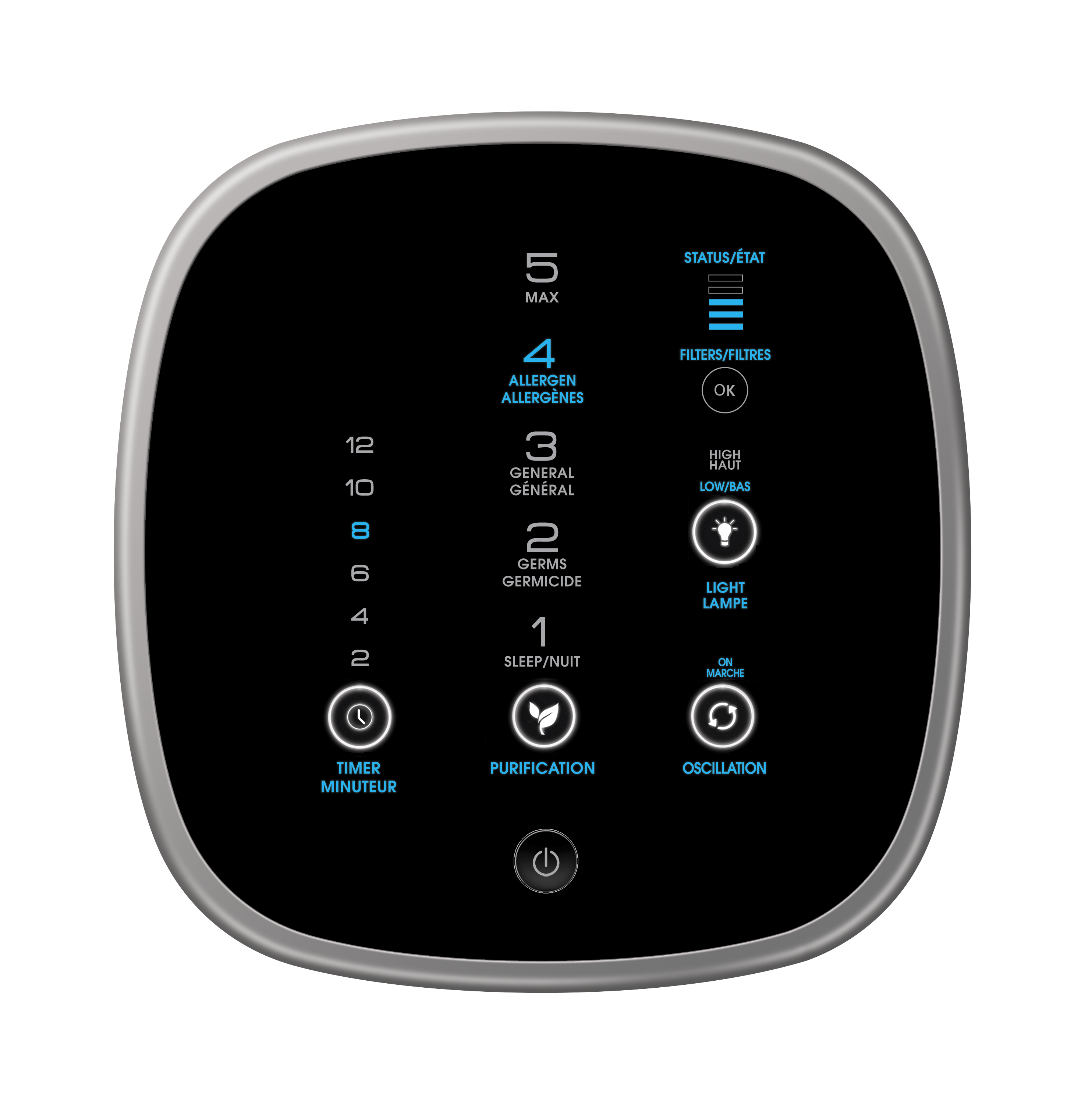 Purificatore aria HONEYWELL HOME filtro hepa/enzimatica portata 273l/24h nero - 6