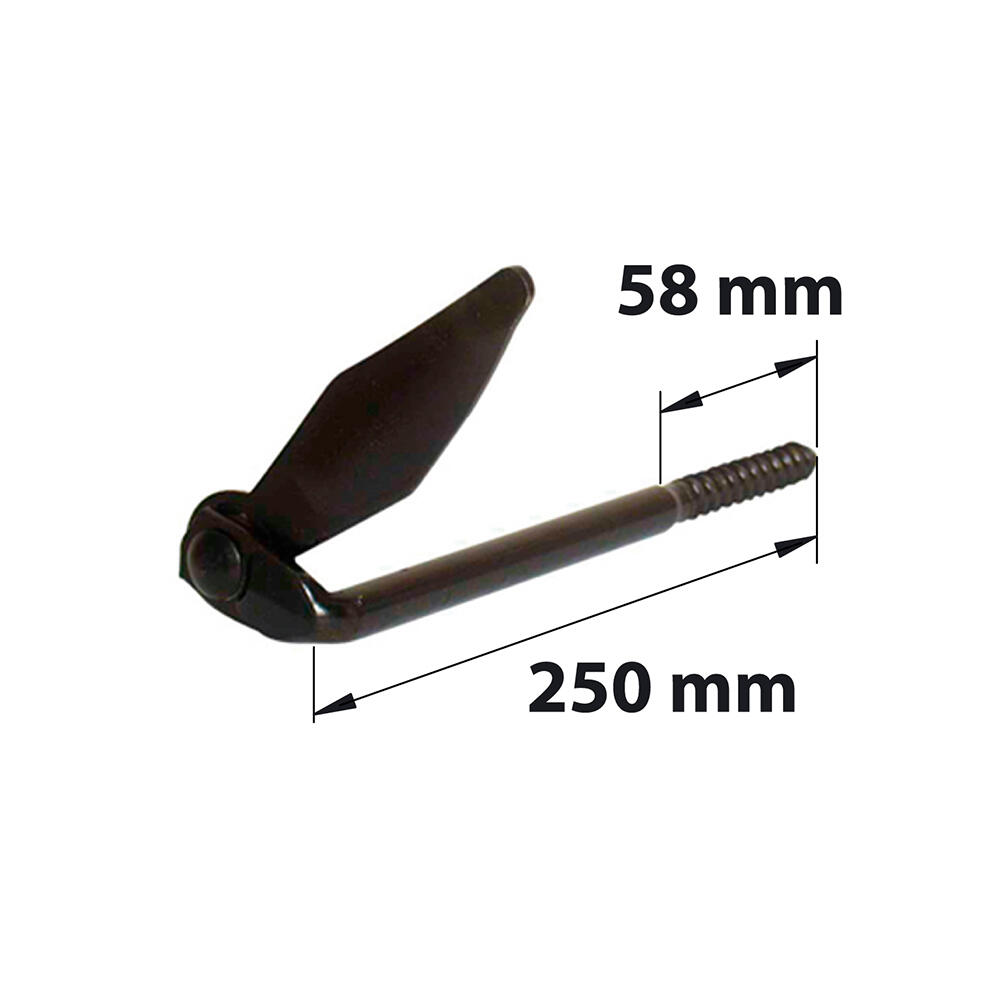 Arrêt de volet en acier noir prépeint, Diam.10 x L.250 mm AFBAT - 3