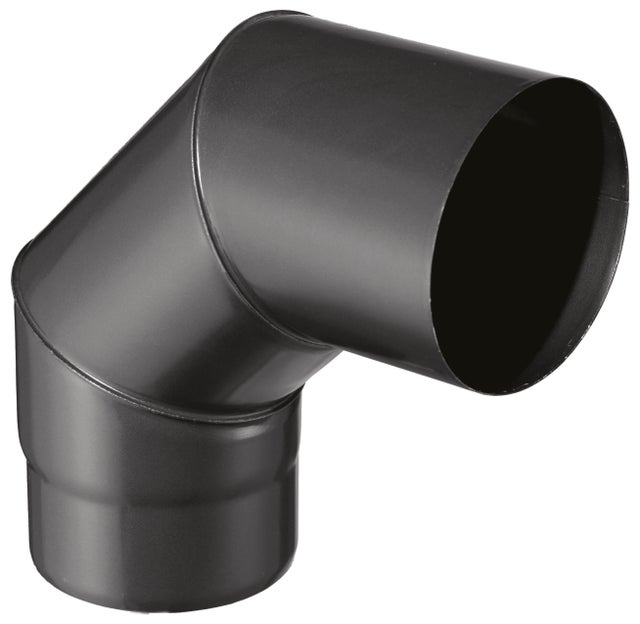 Coude émaillé 90° pour raccordement JONCOUX Diam.125 mm L.13cm Ep. 0.7mm
