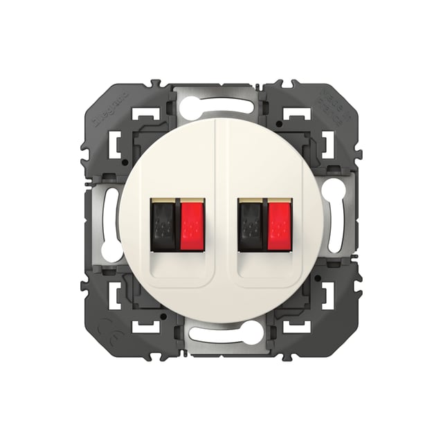Prise haut-parleur double à assembler Dooxie, LEGRAND blanc