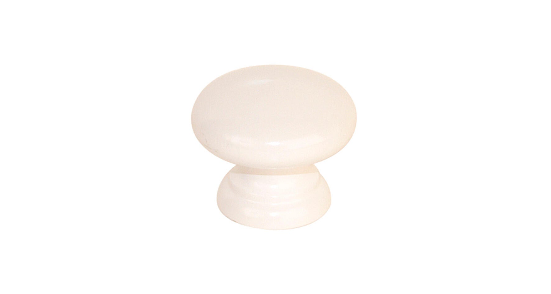 Bouton de meuble rond Univers, bois blanc peint, Diam.45 mm
