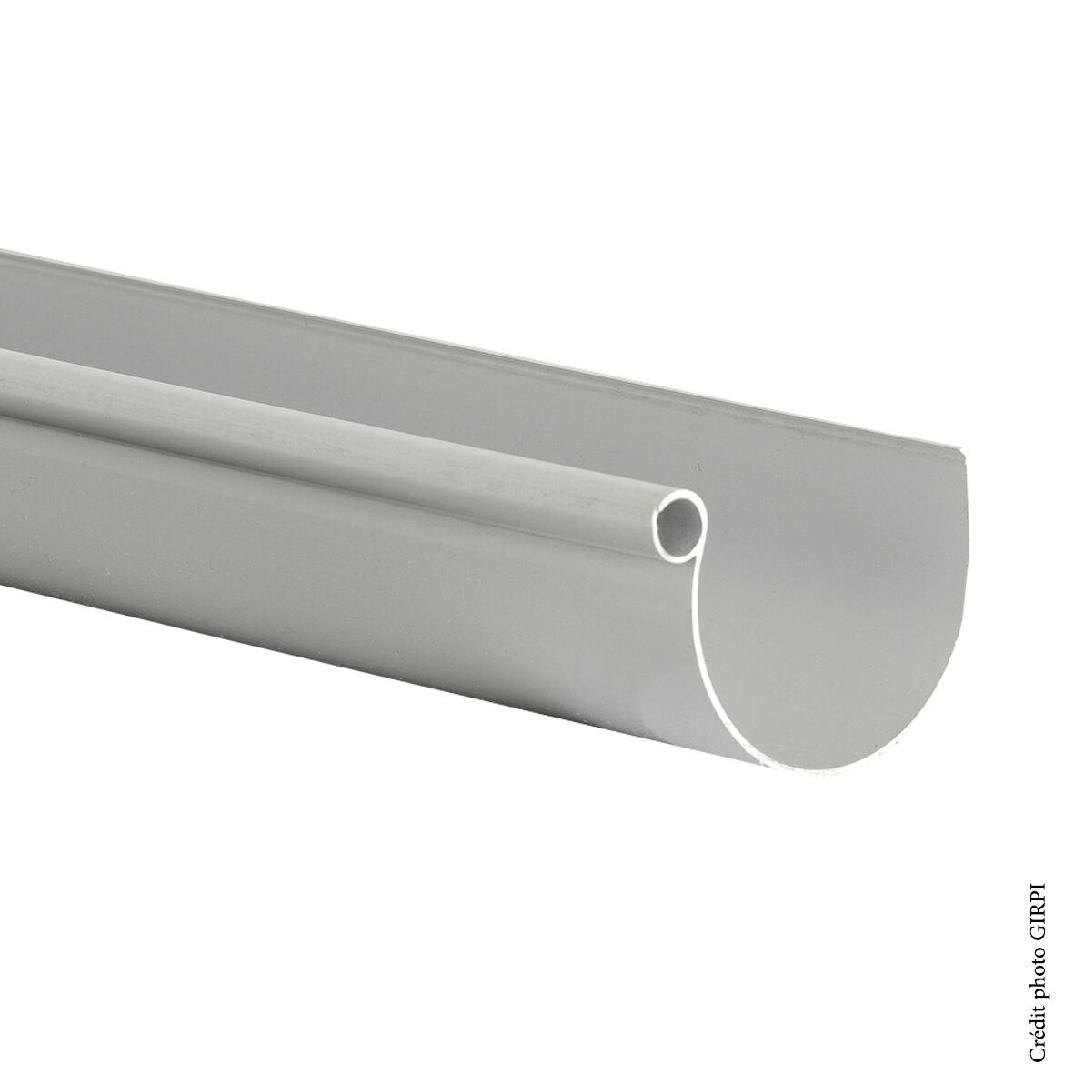 Gouttière demi-ronde de largeur 33 cm, couleur sable, L.4 m