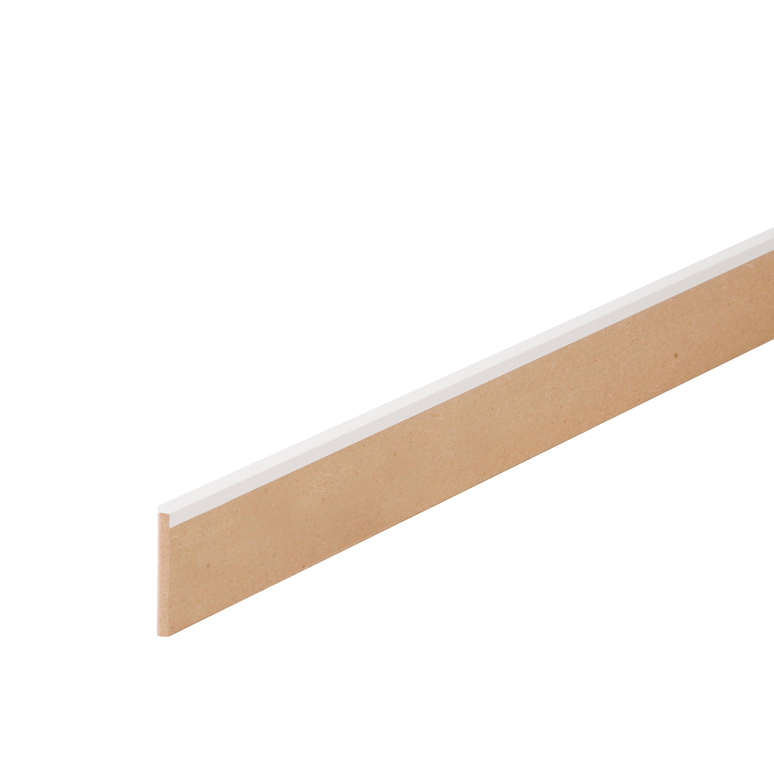 Plinthe médium (MDF) droite revêtu mélaminé blanc brillant, 10 x 70 mm, L.2.2 m - 3