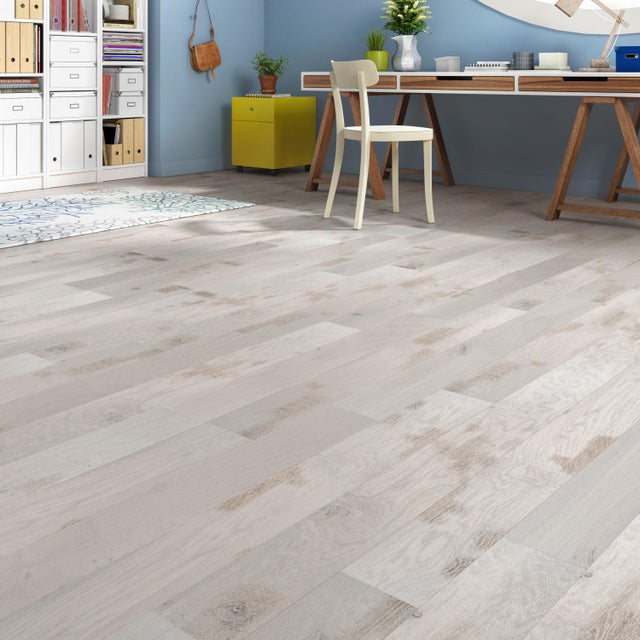 Parquet contrecollé chêne blanc vintage huilé M abouté BROCELIANDE, l.13.9 cm