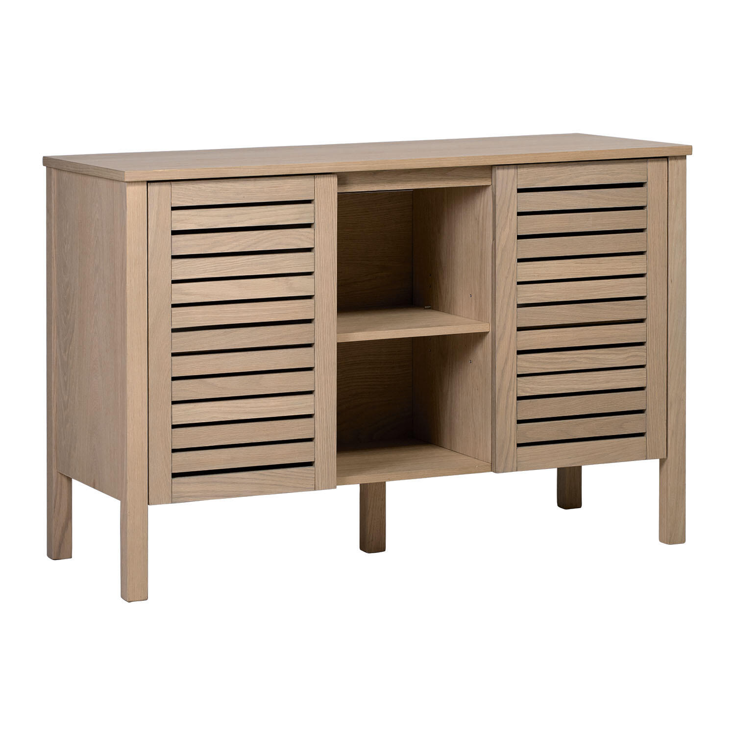 Meuble de salle de bains double vasque l.120 x H.78 x P.50 cm, chêne naturel, Ta - 2