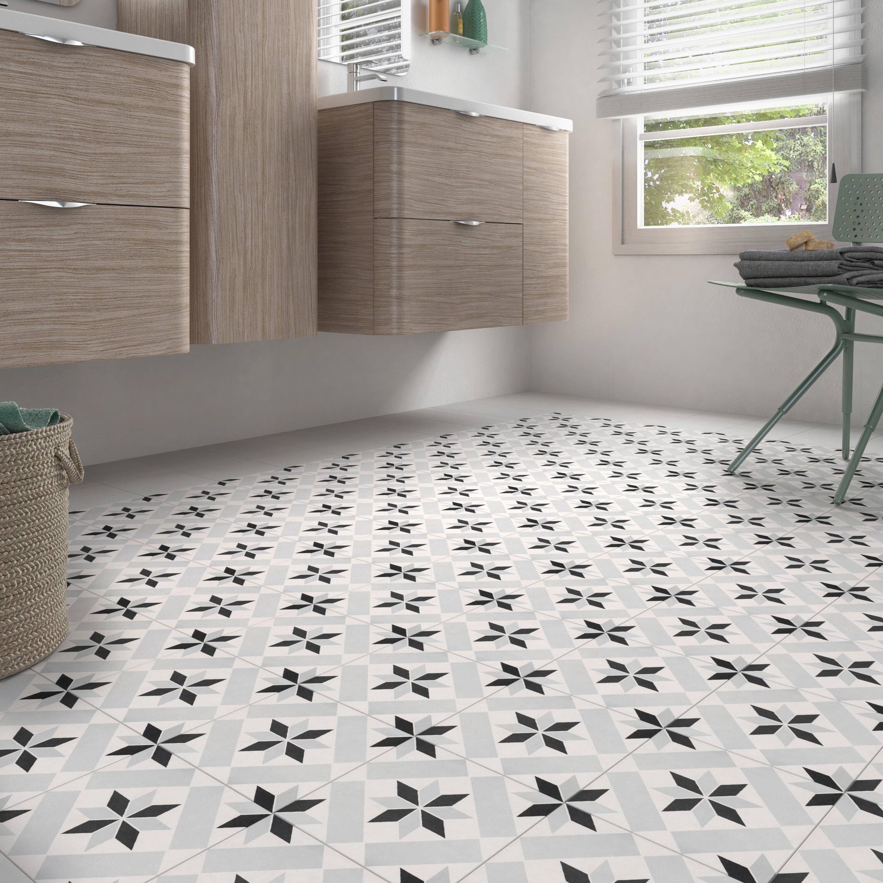 Carrelage sol / mur effet ciment gris clair Patrimony l.20 x L.20 cm - 4