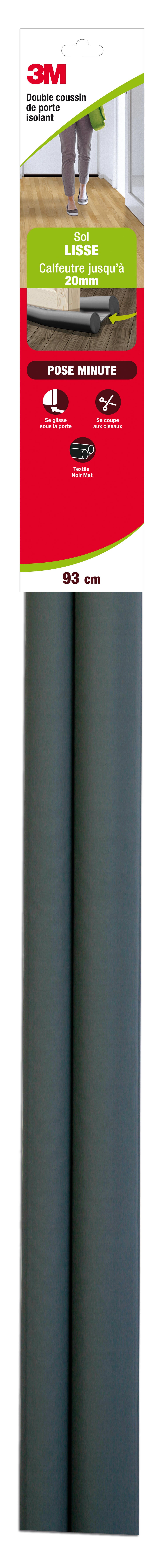 Coussin de porte 3M Tranqu'illico noir 93 cm - 3