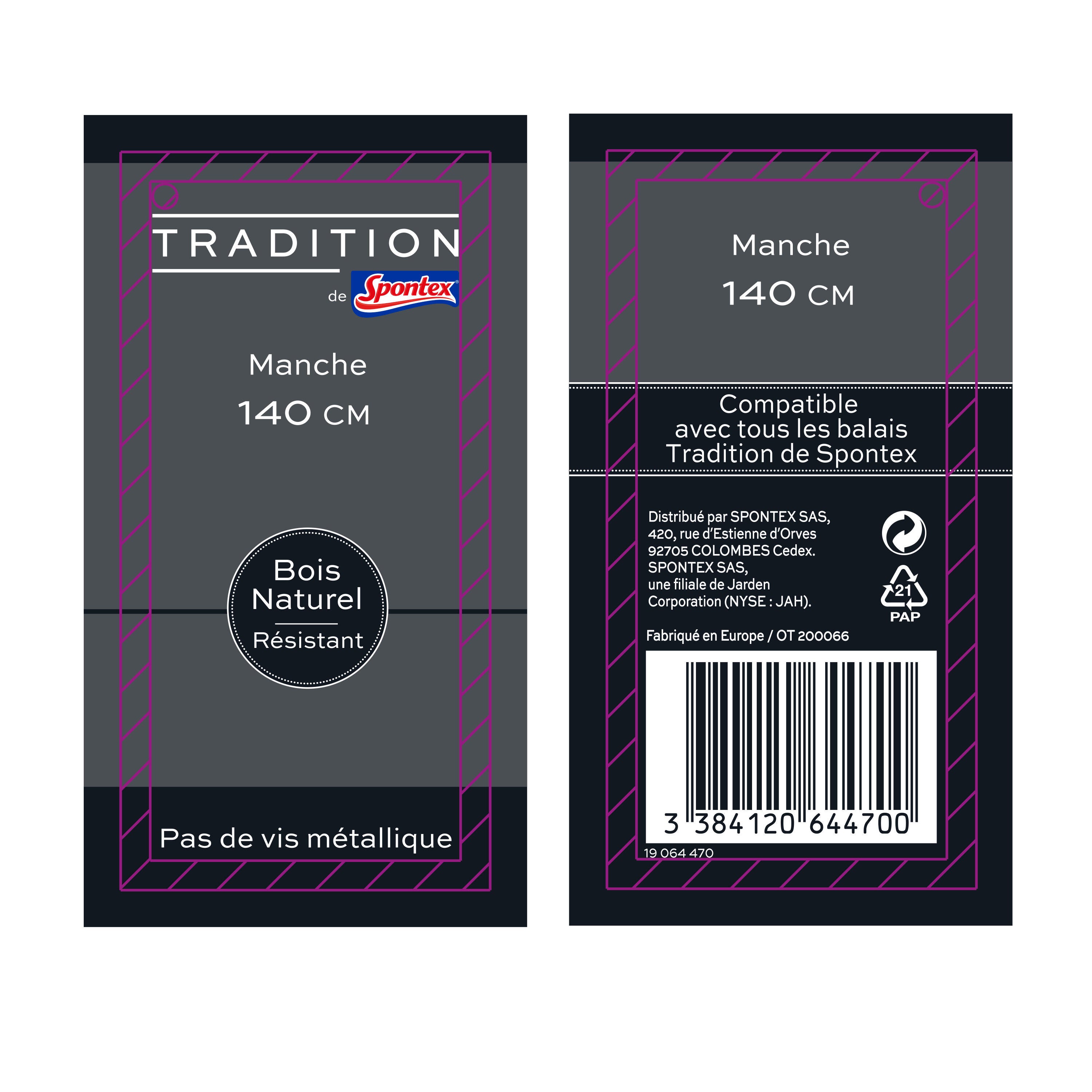 Manche à balai et à raclette en bois TRADITION BY SPONTEX - 3