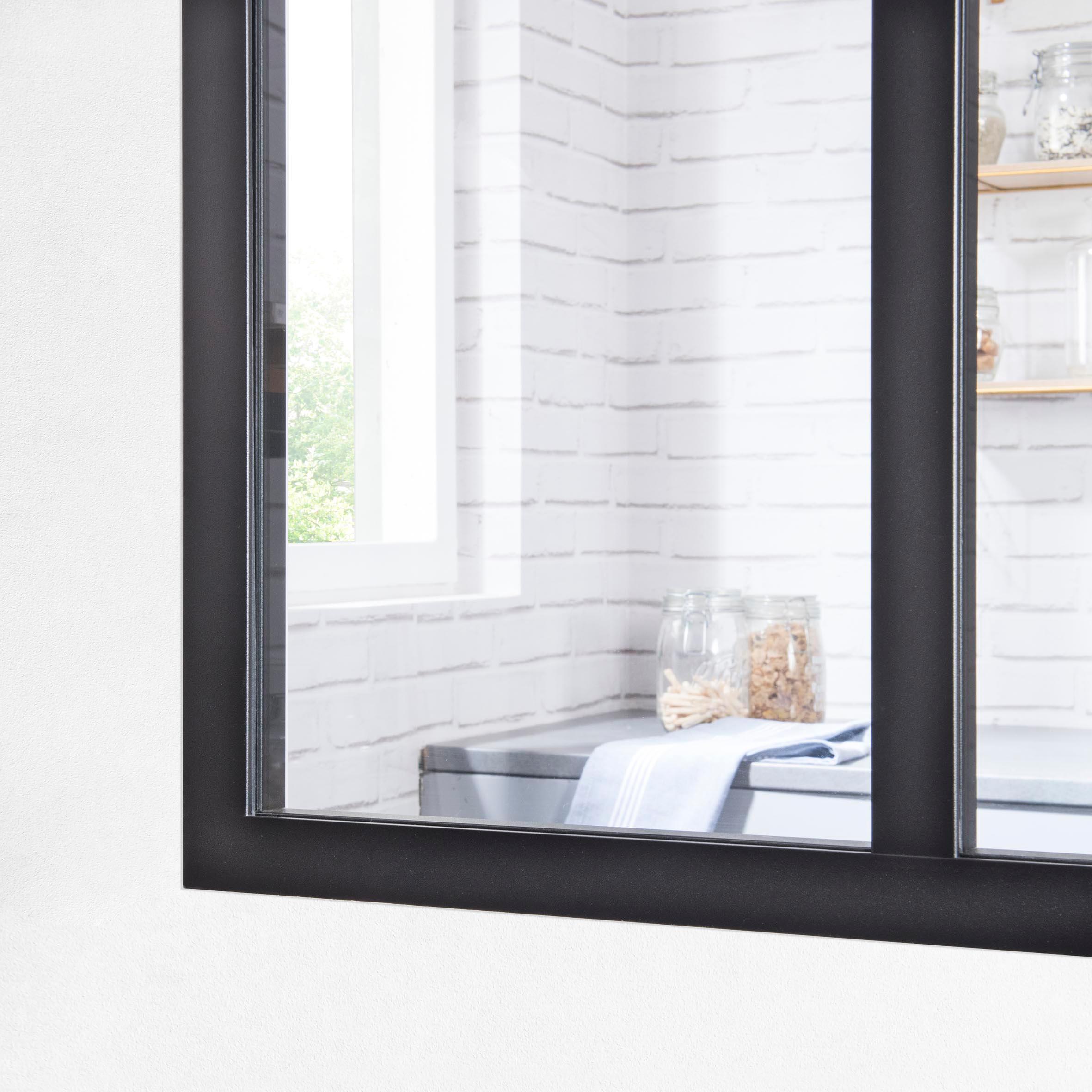 Verrière coulissante en aluminium noir sablé 6 carreaux, H.108 x l.183.2 cm - 12