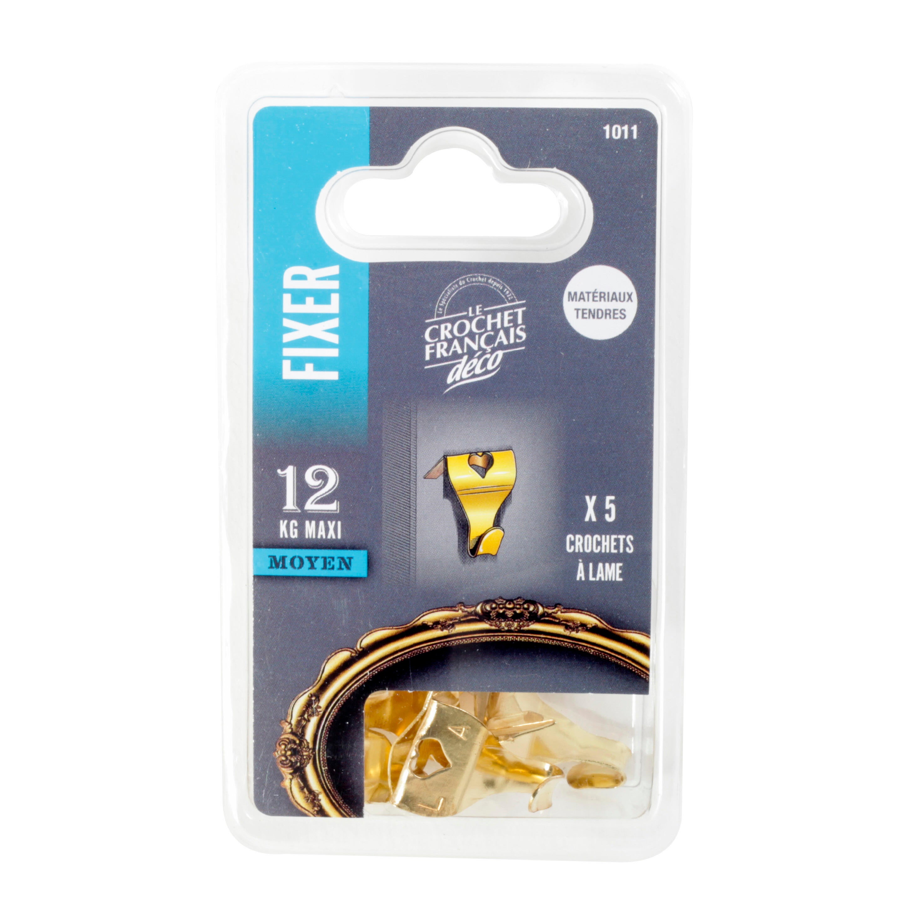 Lot 5 crochets acier matériaux tendres tableaux et cadres LE CROCHET FRANCAIS - 2