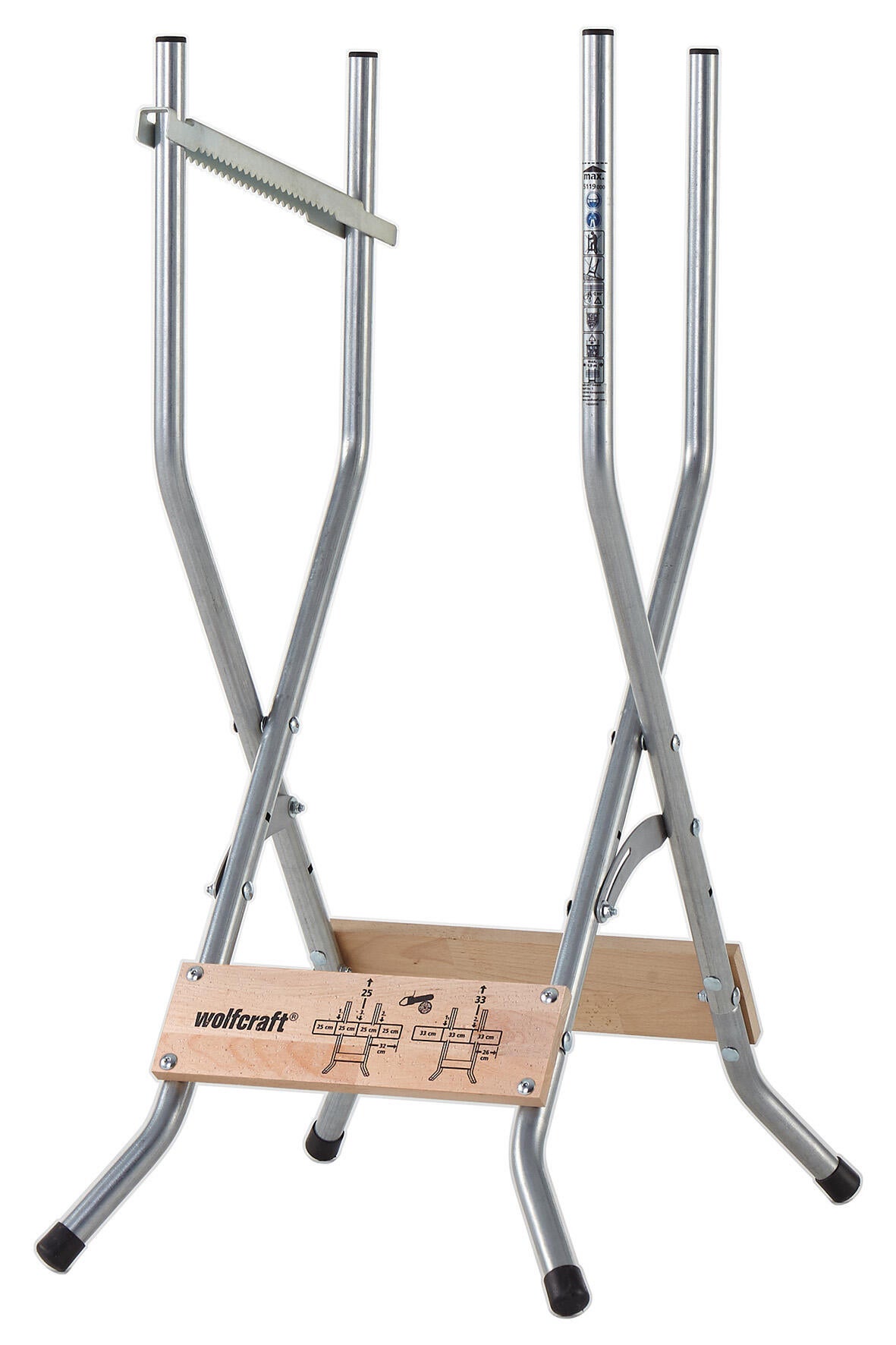 Chevalet 2 bras WOLFCRAFT Spécial tronçonneuse petit modèle - 2