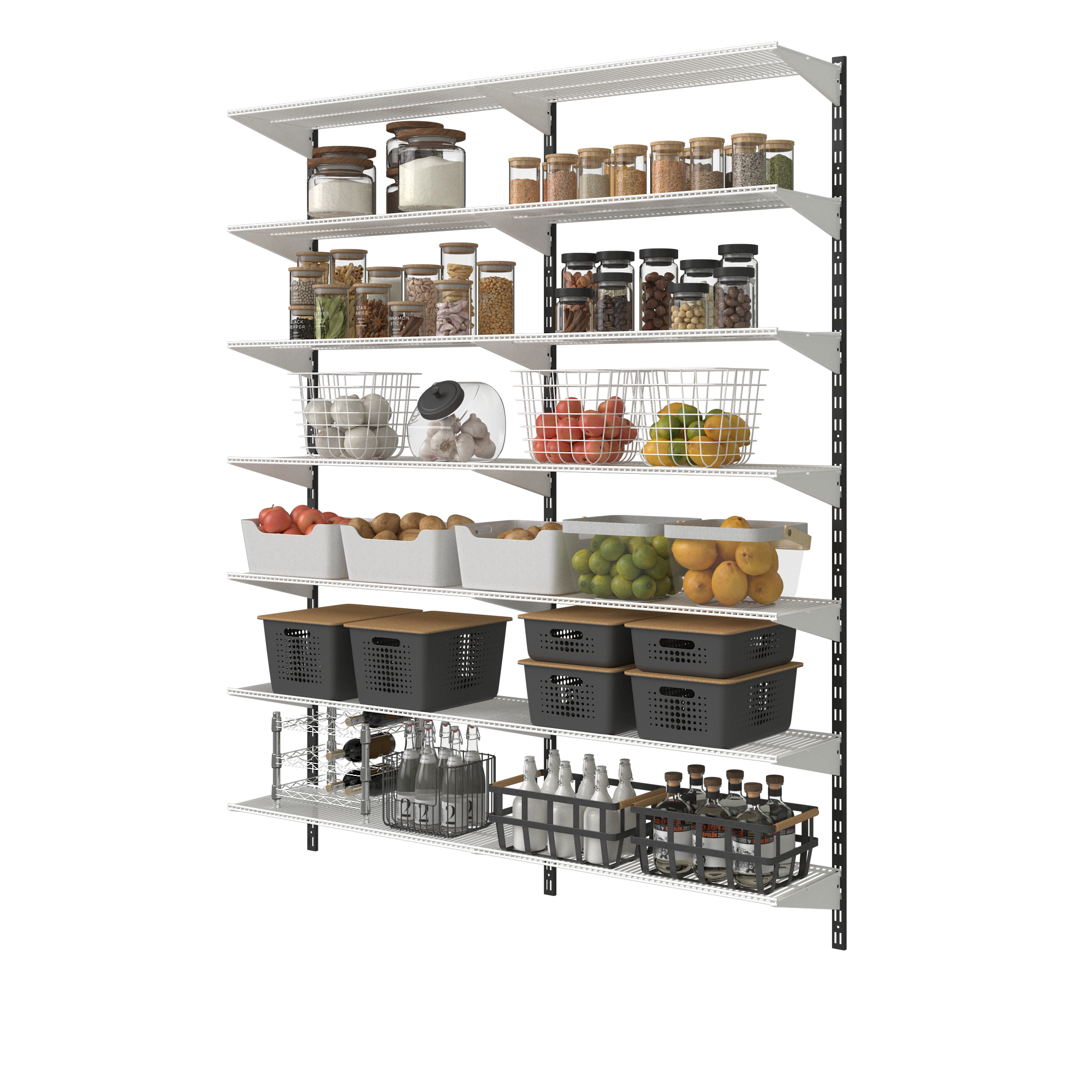 Cremagliera doppia Spaceo H 200 x L 0.25 cm, Sp 1.5 mm bianco - 28