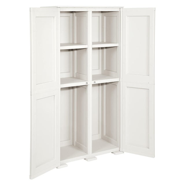 Armadio alto Simplex TONTARELLI in resina, bianco L 43 x H 164 x P 79 cm 2 ante, adatto per interno/esterno