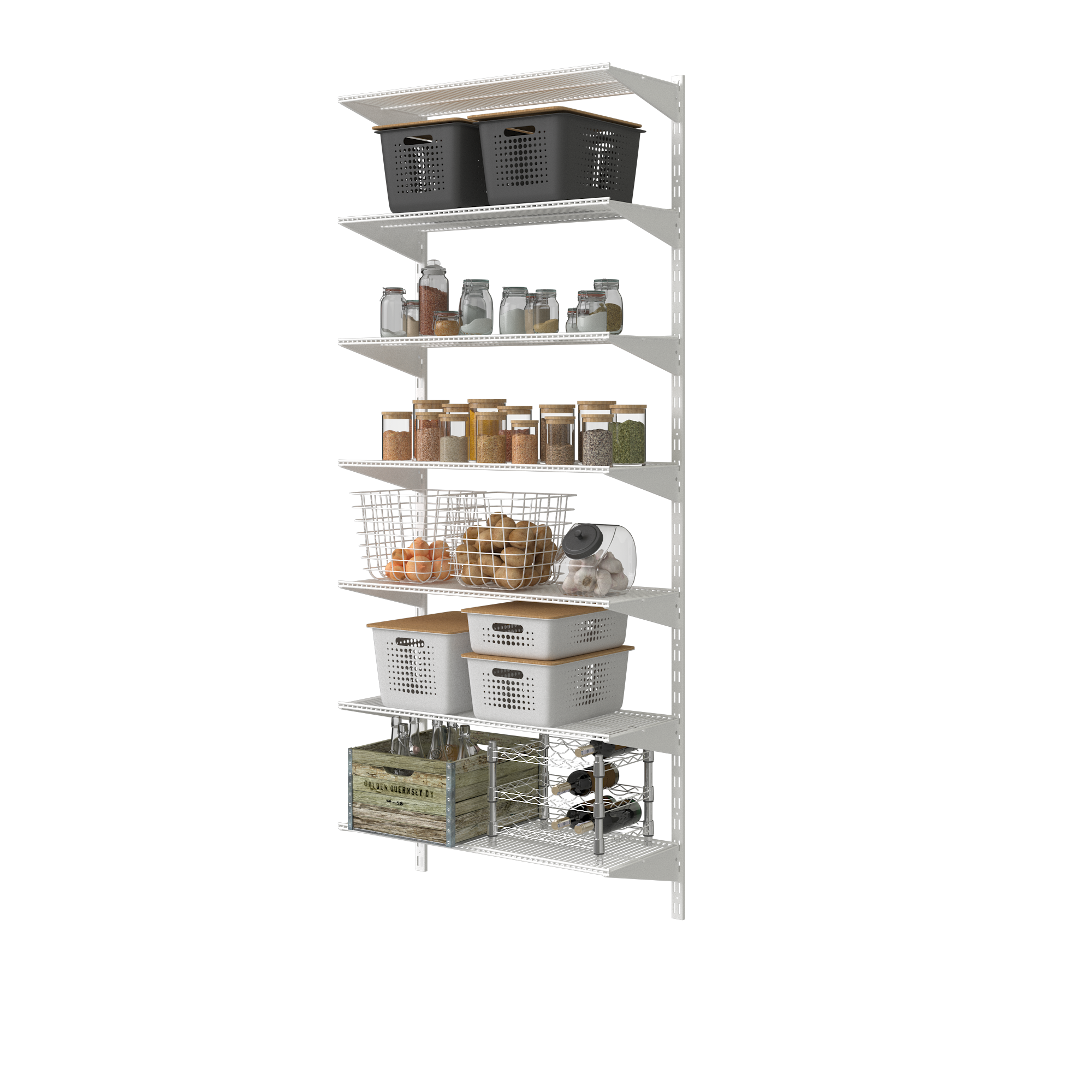 Cremagliera doppia Spaceo H 200 x L 0.25 cm, Sp 1.5 mm bianco - 27