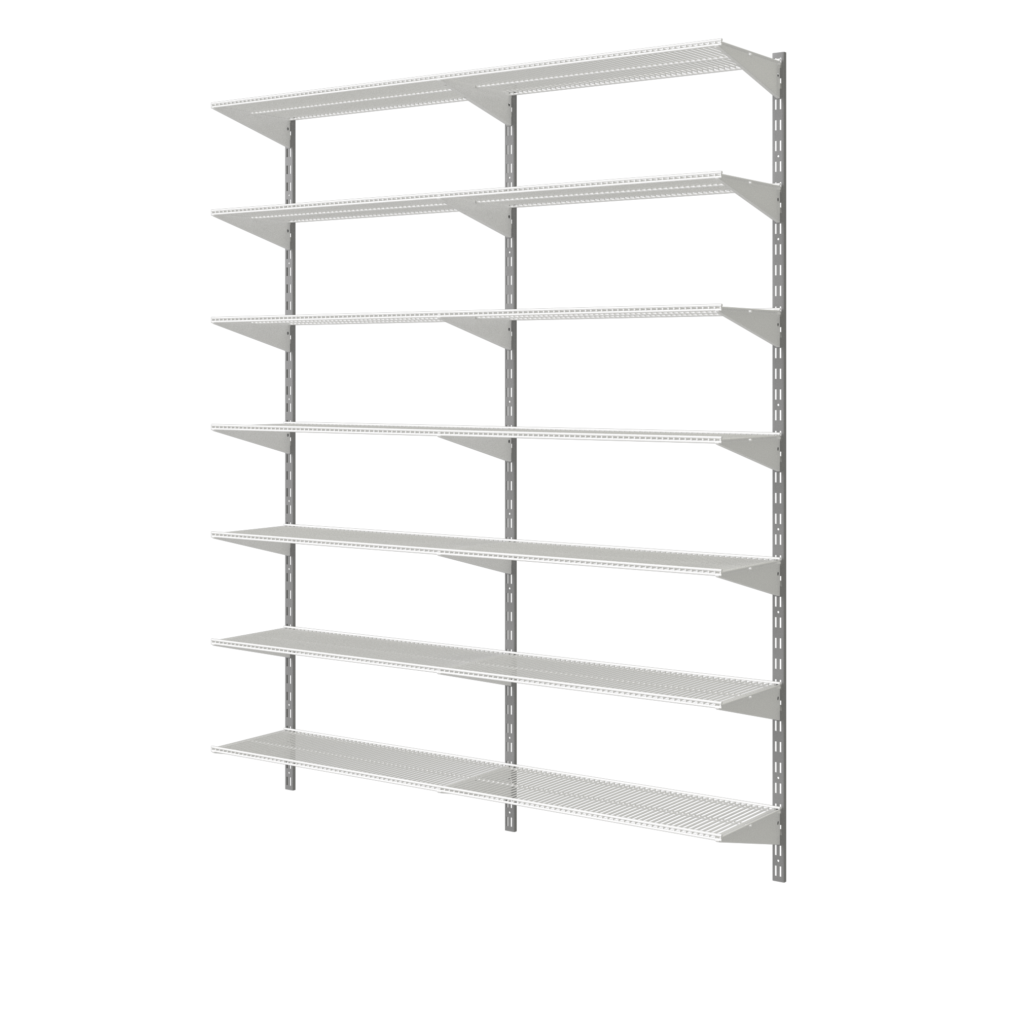 Cremagliera doppia Spaceo H 200 x L 0.25 cm, Sp 1.5 mm bianco - 44