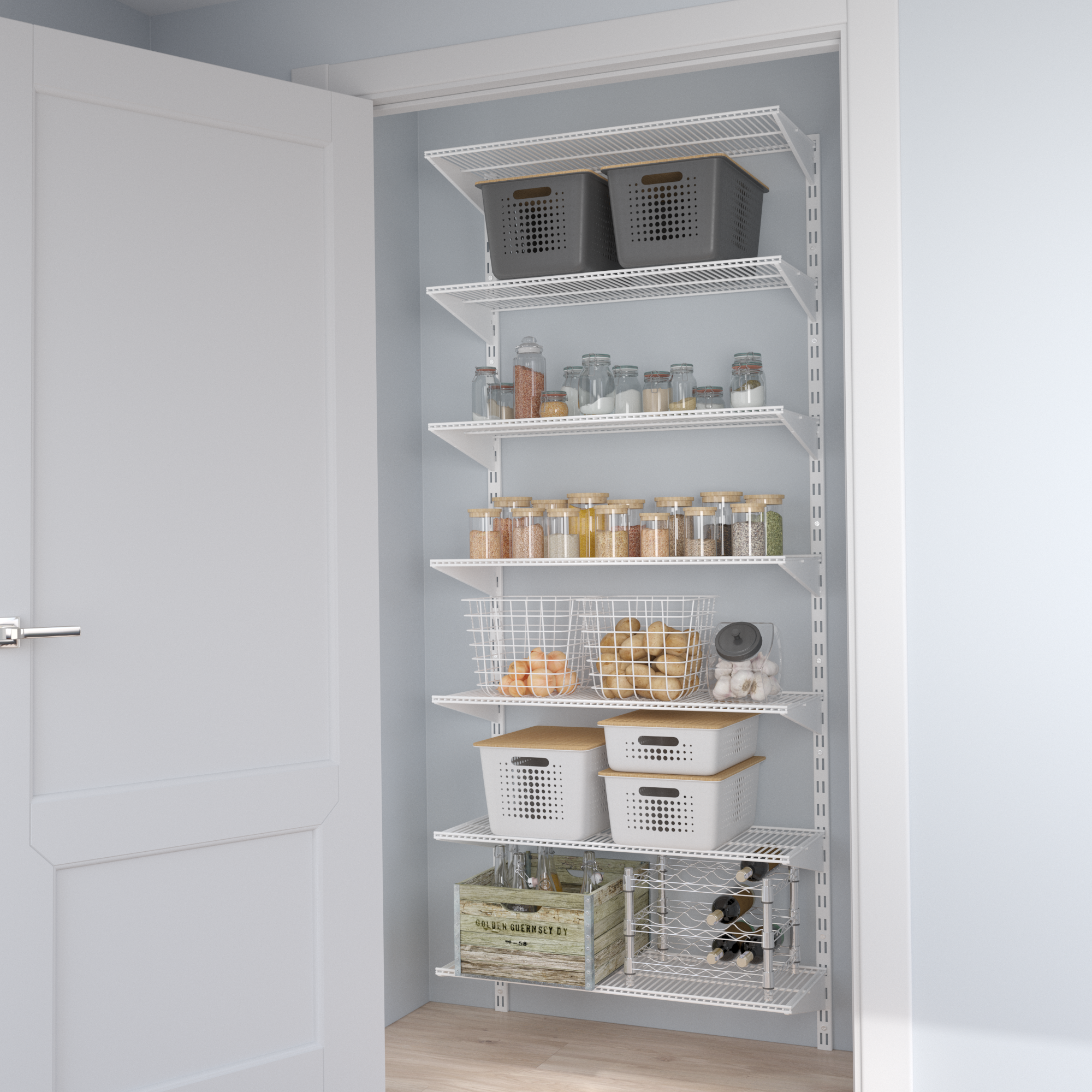 Cremagliera doppia Spaceo H 200 x L 0.25 cm, Sp 1.5 mm bianco - 14