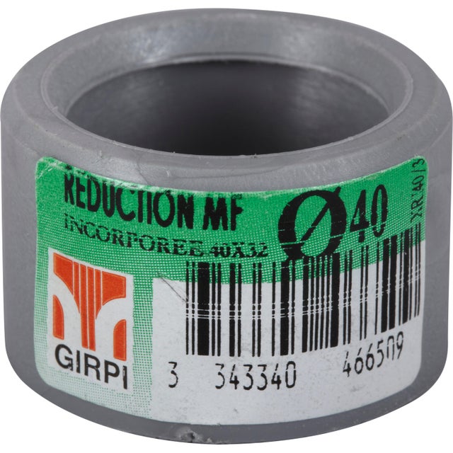 Réduction incorporée en pvc à coller, femelle / mâle, D40/32
