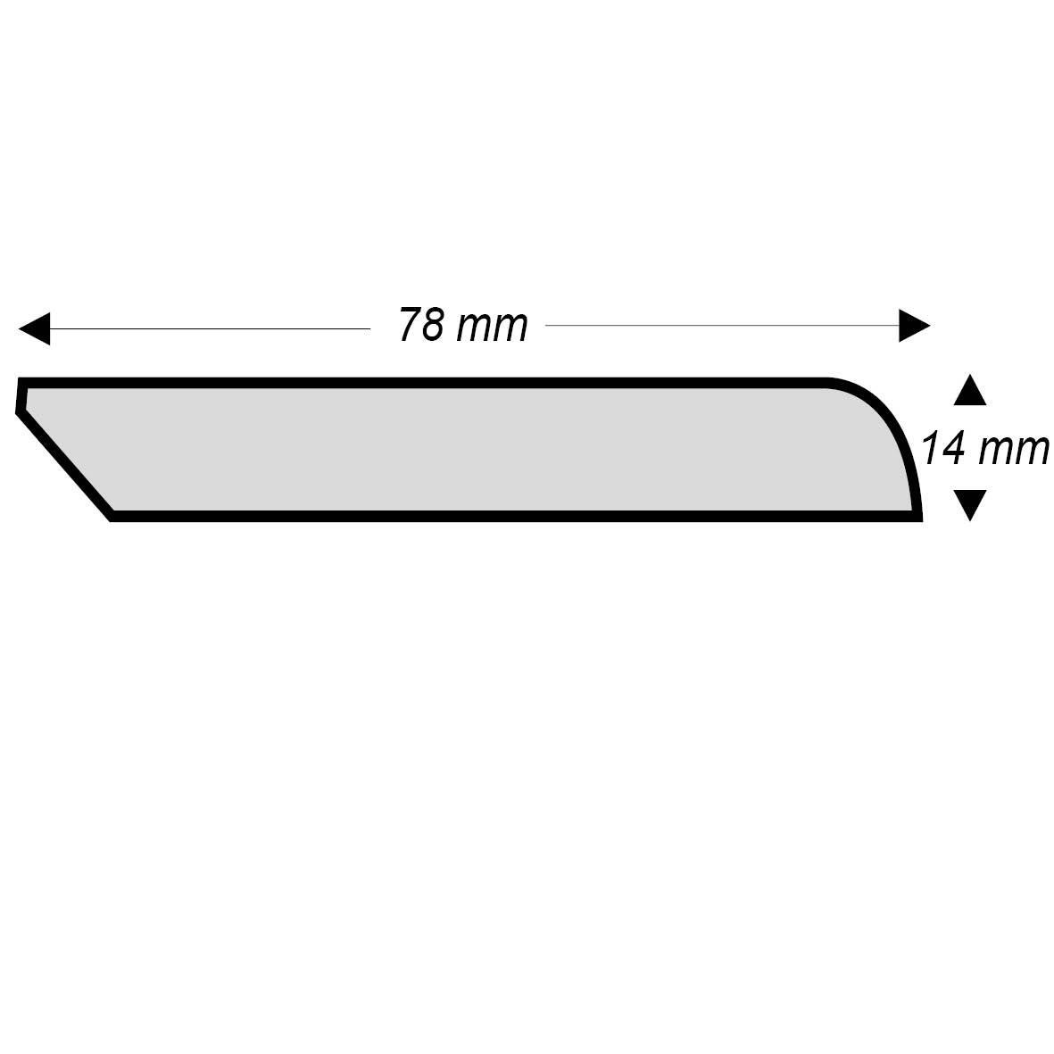Plinthe médium (MDF) arrondie prépeint blanc, 14 x 80 mm, L.2.44 m - 4