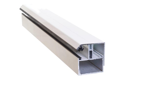 Kit rive portante pour plaque ep. 16/32 mm blanc laqué, L.3 m