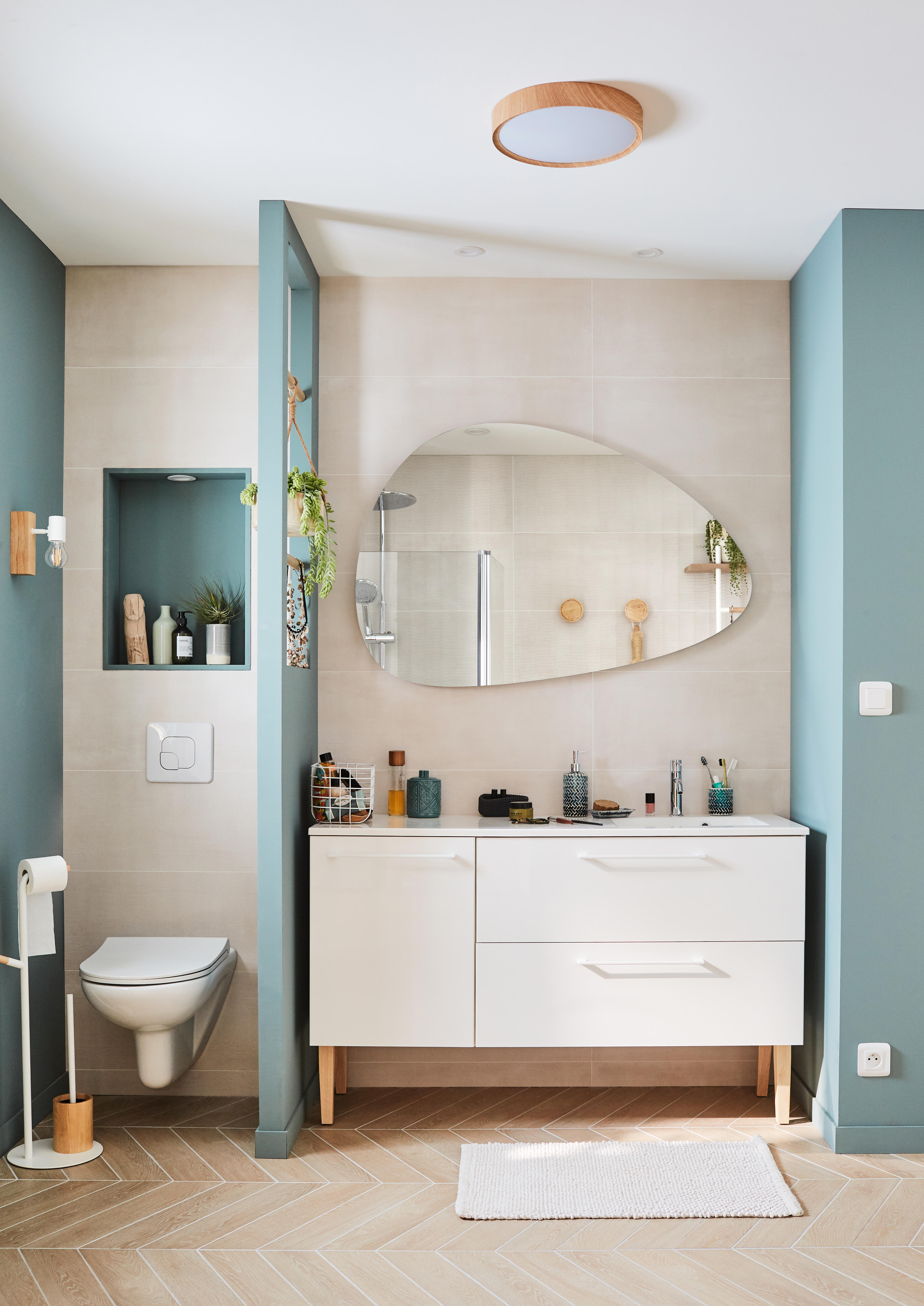 Stojak na papier toaletowy i szczotkę WC S10-WH SENSEA - 3