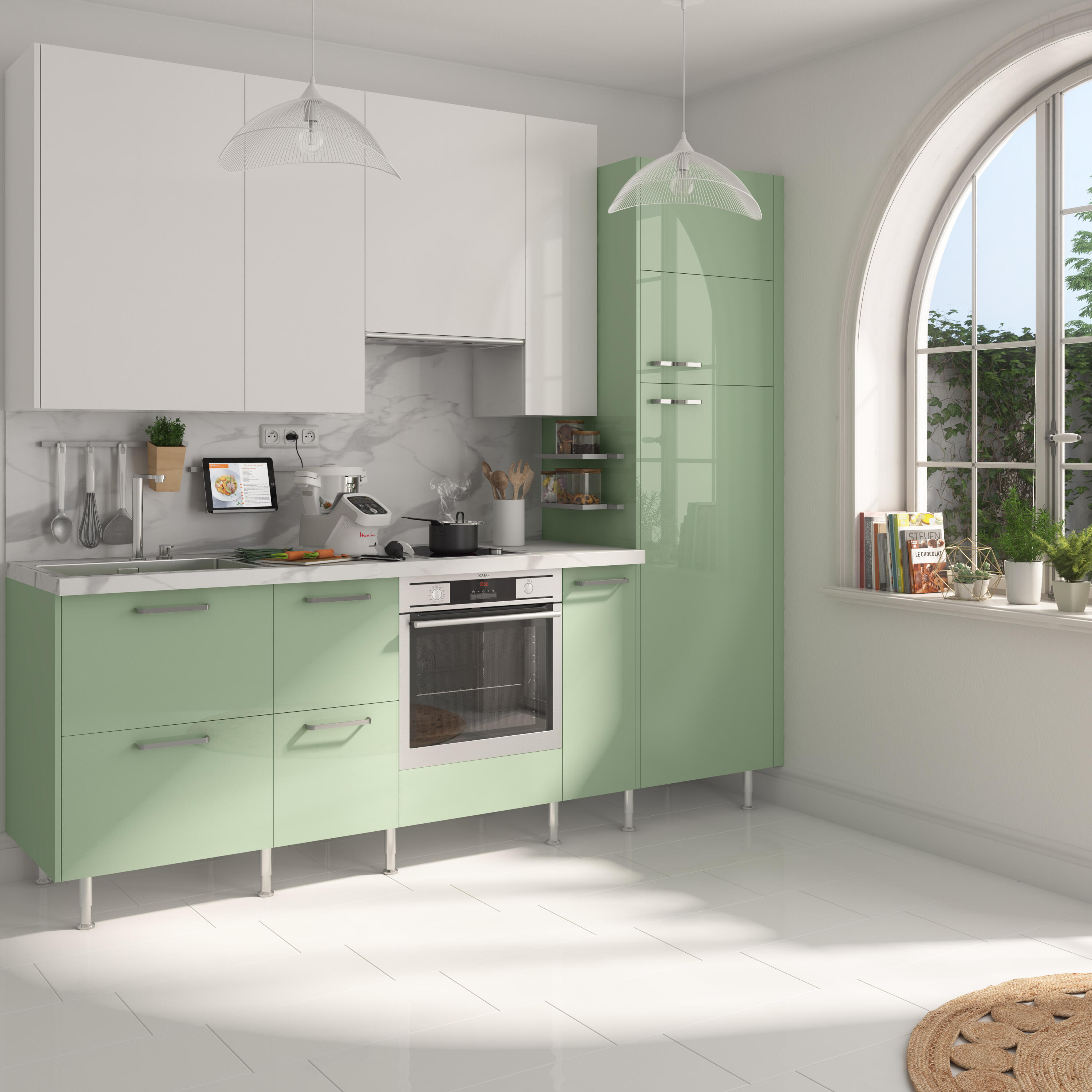 Painel de cozinha Delinia Sevilha 37X103 cm branco brilho - 9