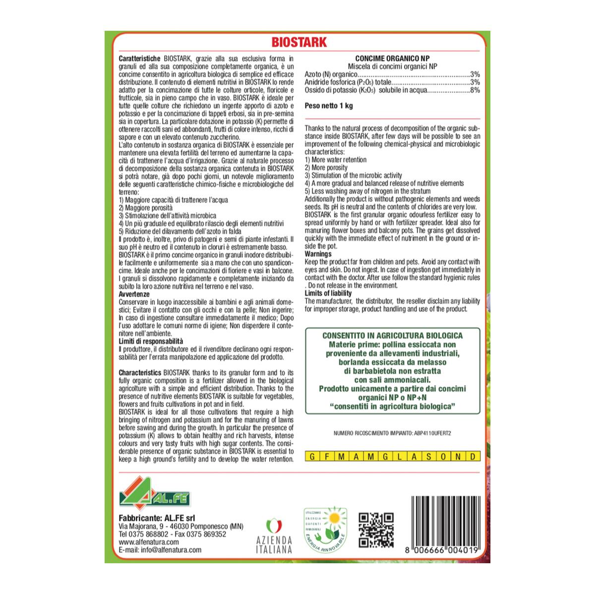 Concime granulato per uso universale Biostark 1 kg - 2