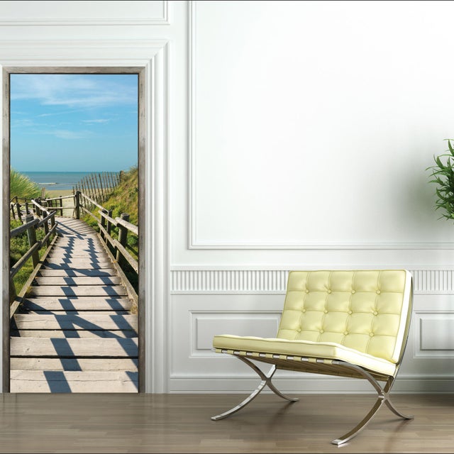 Autocollant De Porte Tulup 75x205 Cm Design Marbre Moderne - Neuf Pour Décoration D'intérieur