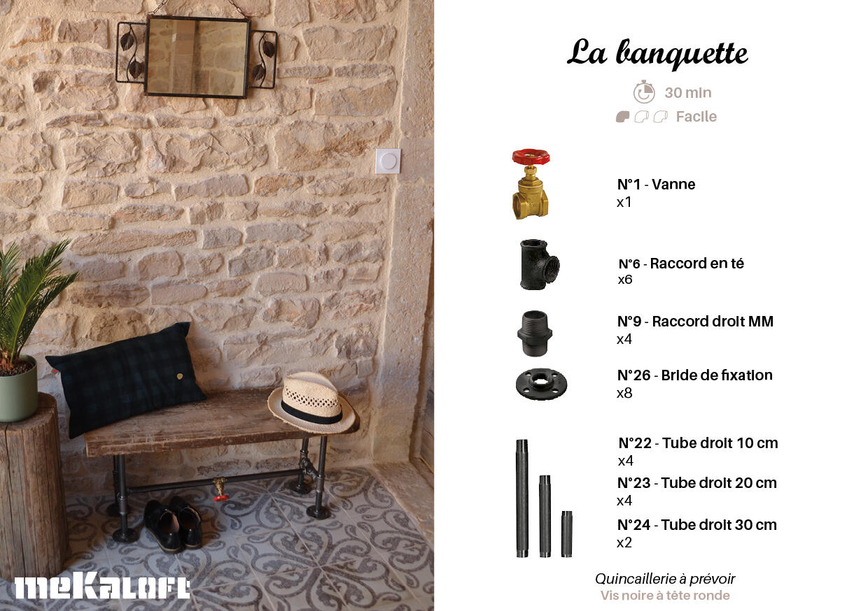 Raccord fonte pour tuyau acier à visser F/F / F, 1/2