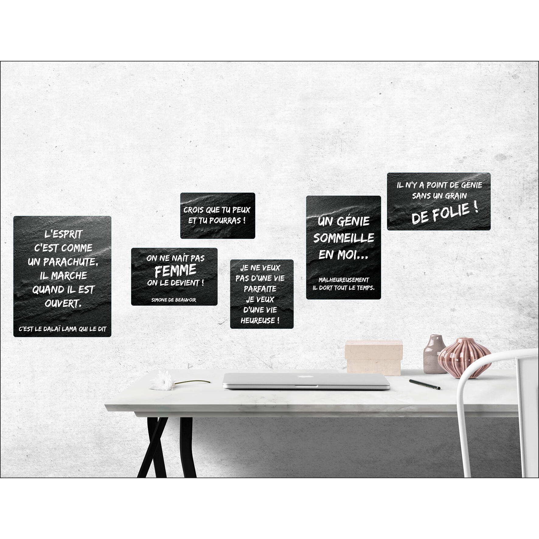 Sticker décoratif STICKER DECO 24X68CM PHRASES D, 24 cm x 68 cm - 2