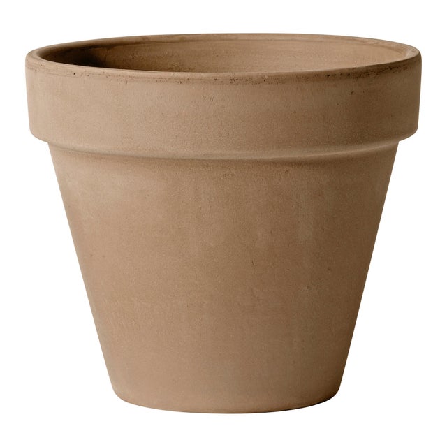 Pot terre cuite DEROMA Diam.17 x H.15 cm chocolat