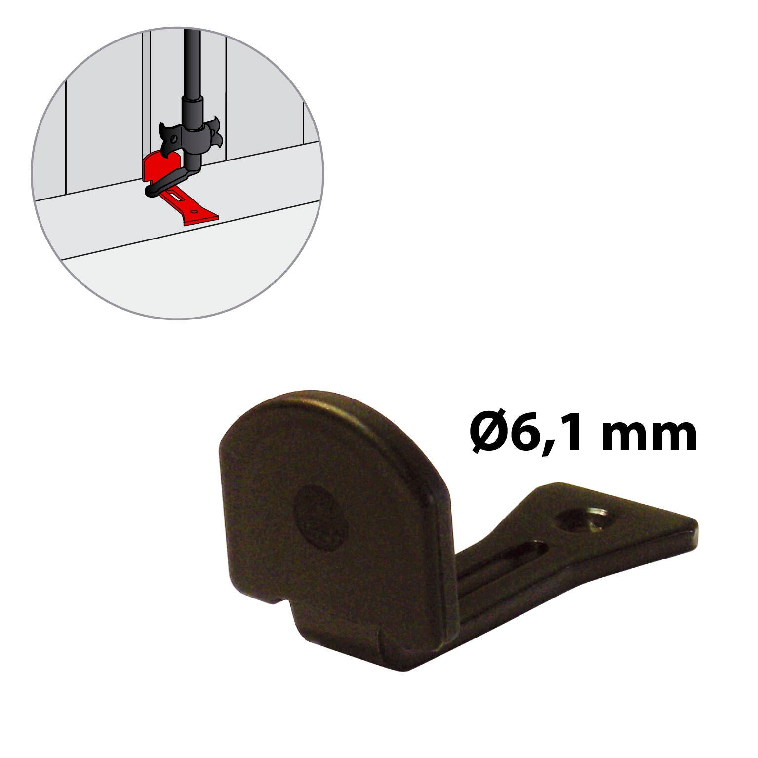 Butée de volet réglable tampon composite blanc, H.40 x L.40 x P.70 mm AFBAT - 3