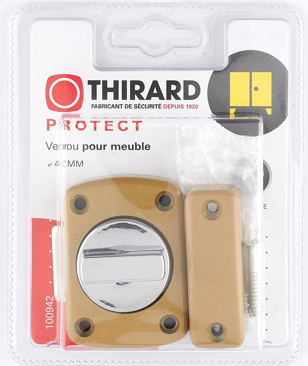 Verrou automatique THIRARD, acier enduit de résine époxy bronze - 2