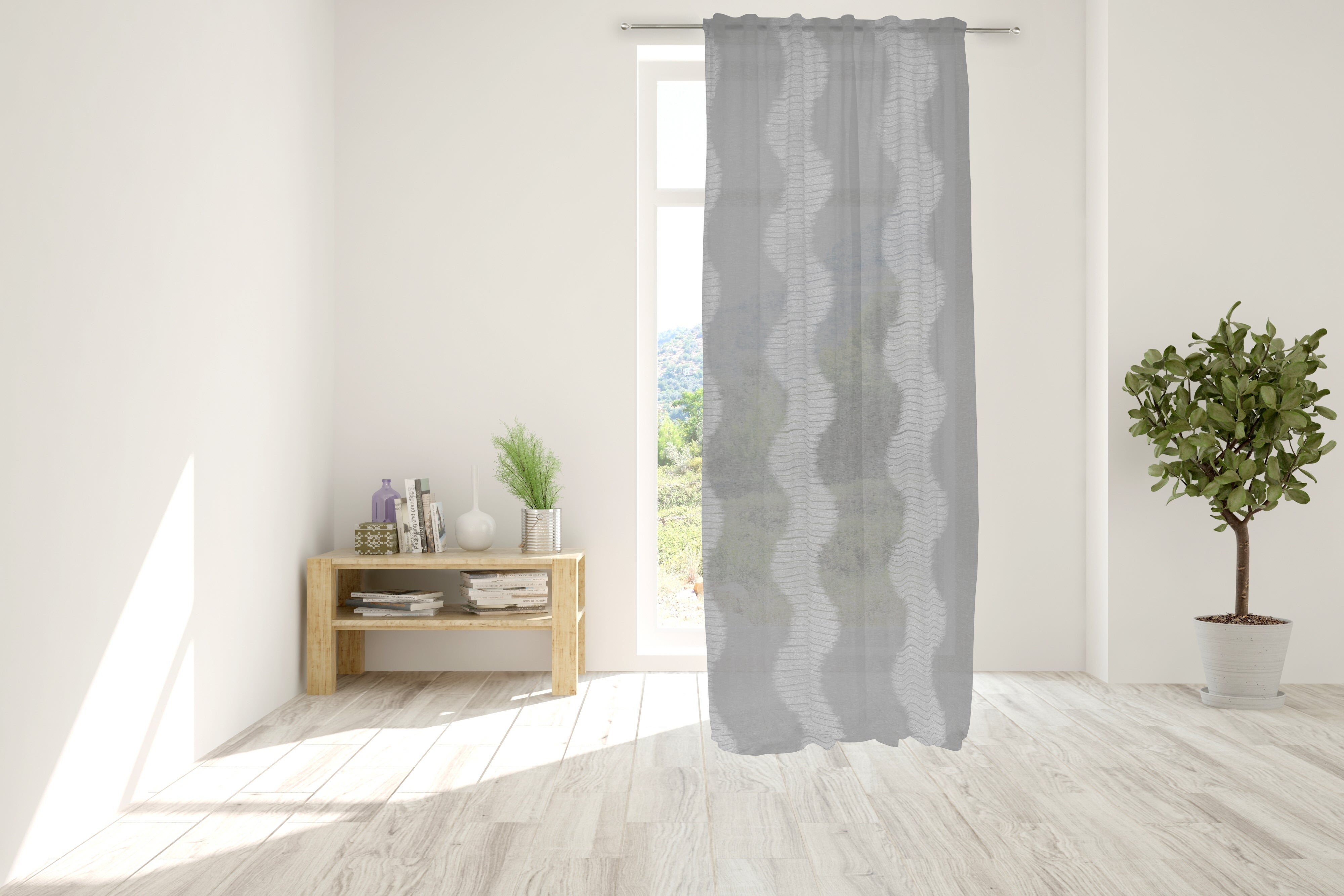 Tenda Mira grigio, passanti nascosti 140x280 cm - 2